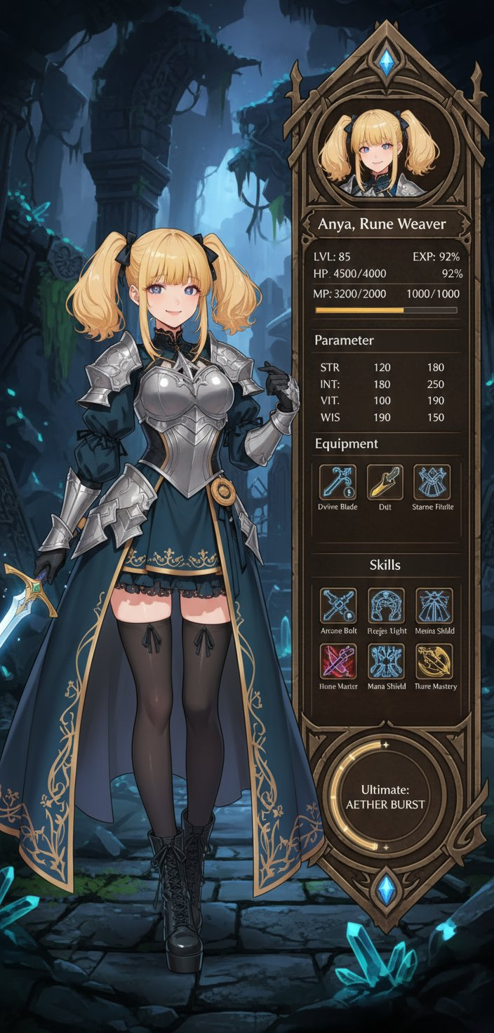 RPG Character Status UI